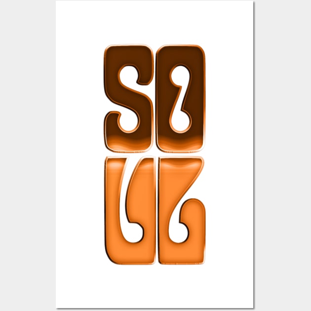 SOUL //// Retro Soul 70s Music Fan Design Wall Art by DankFutura